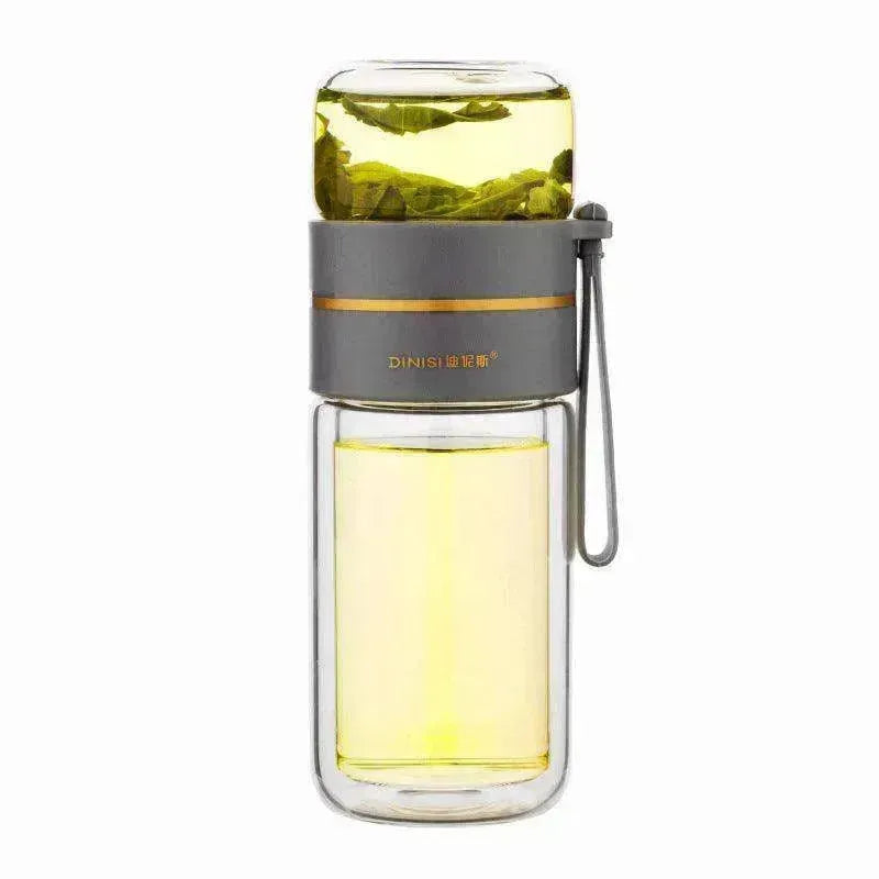Tea Infuser Filter Separation Double Wall Glass Bottle - EX-STOCK CANADA