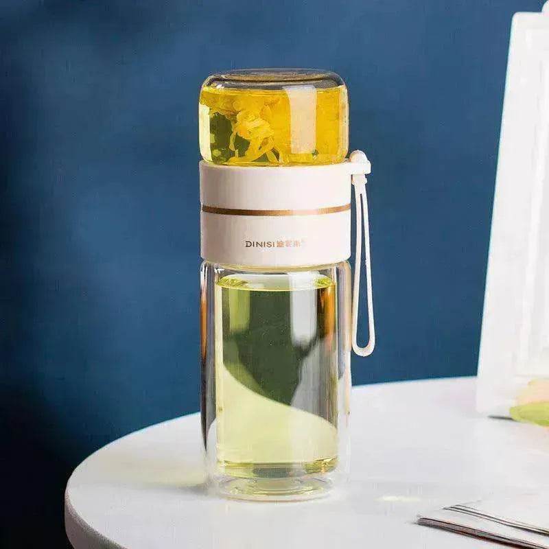 Tea Infuser Filter Separation Double Wall Glass Bottle - EX-STOCK Canada