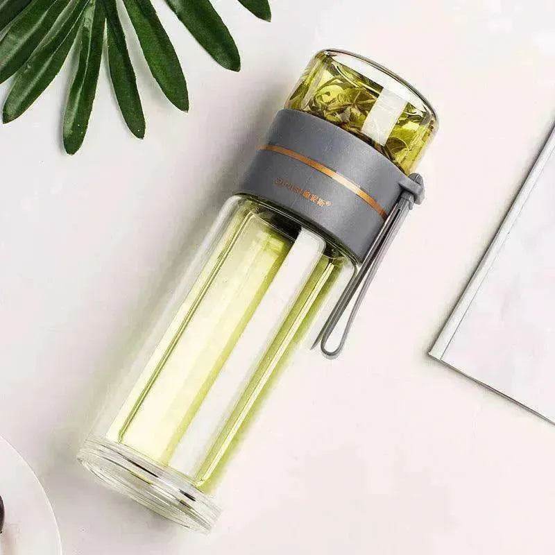 Tea Infuser Filter Separation Double Wall Glass Bottle - EX-STOCK Canada