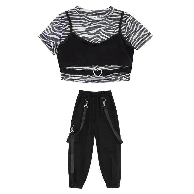 Teen Girls Summer Clothes Hip-hop Tracksuit - EX-STOCK Canada