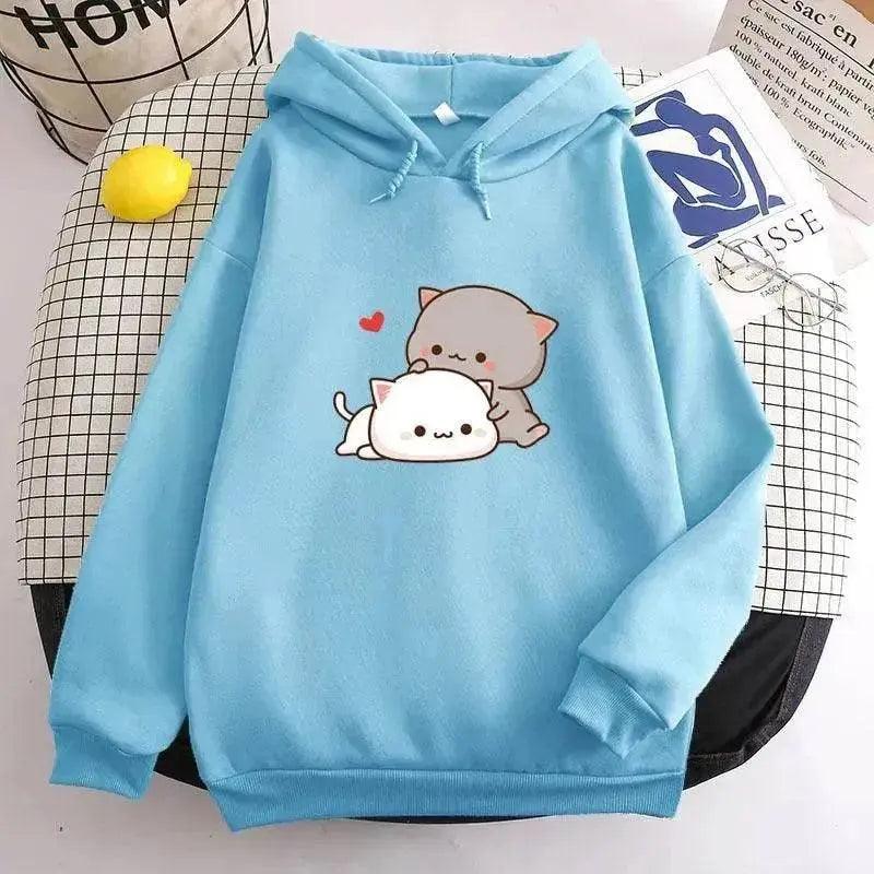 Sweat à capuche ample mignon kawaï aux couleurs de bonbons pour adolescents - EX-STOCK Canada