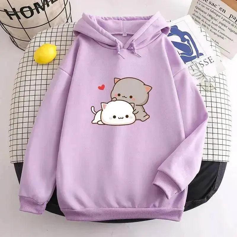Sweat à capuche ample mignon kawaï aux couleurs de bonbons pour adolescents - EX-STOCK Canada