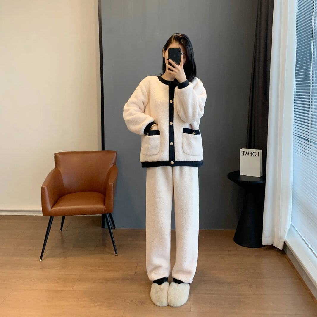 Texture Soft Glutinous Little Fragrant Pajamas Suit For Women - EX-STOCK Canada