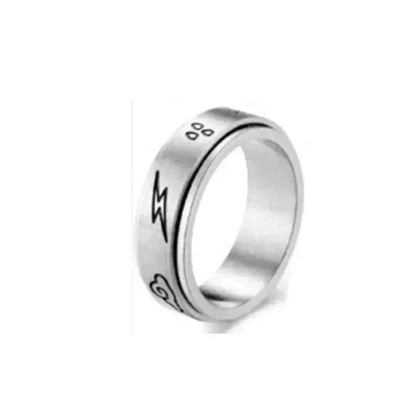 Bague pour femme en acier inoxydable titane avec étoiles et lune rotatives - EX-STOCK CANADA