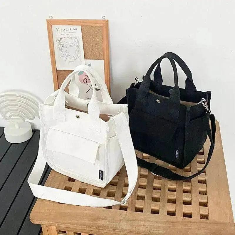 Three-dimensional Multi-pocket Canvas Crossbody Bag - EX-STOCK Canada