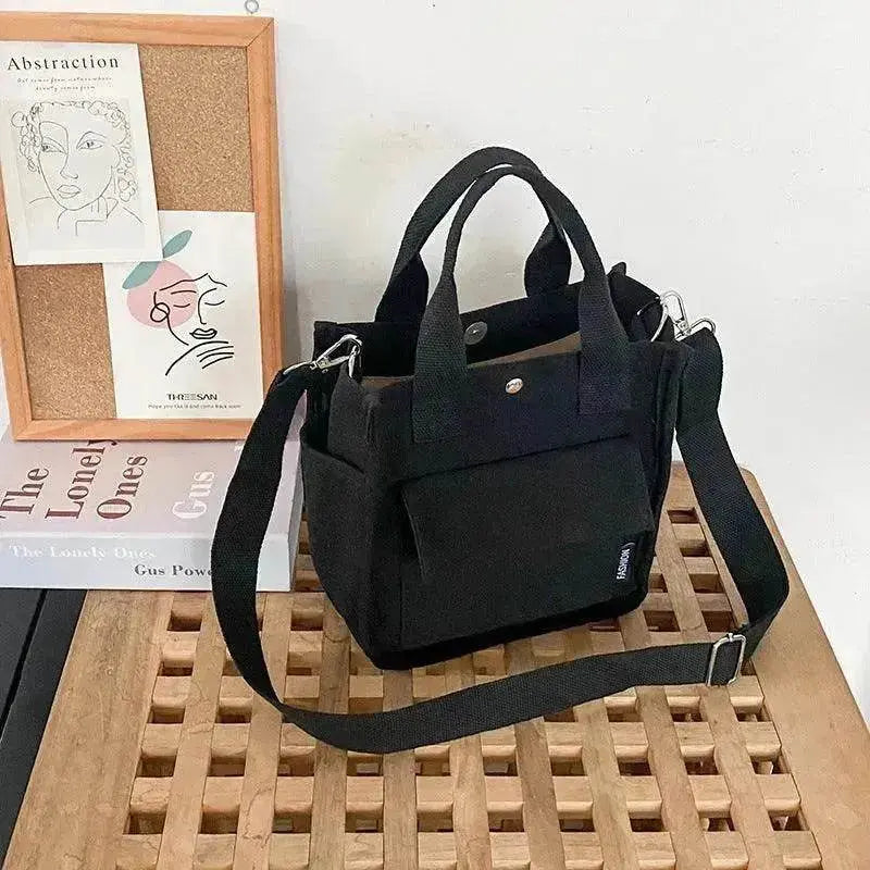 Three-dimensional Multi-pocket Canvas Crossbody Bag - EX-STOCK Canada