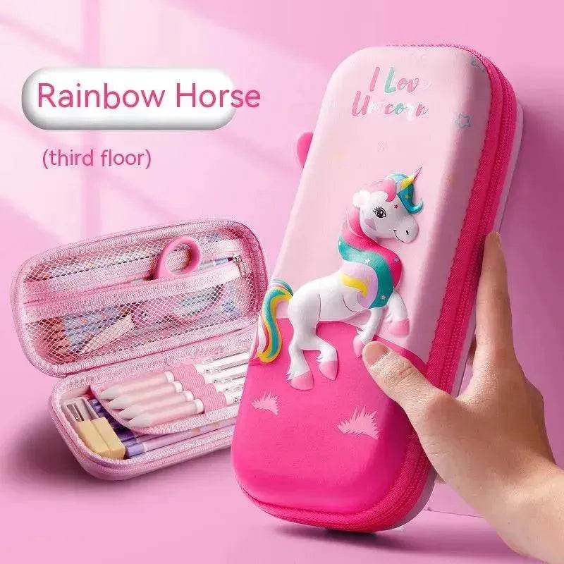 Three-dimensional Pencil Case Primary School Kindergarten Cartoon Large Capacity Pencil Case Pencil Box - EX-STOCK Canada