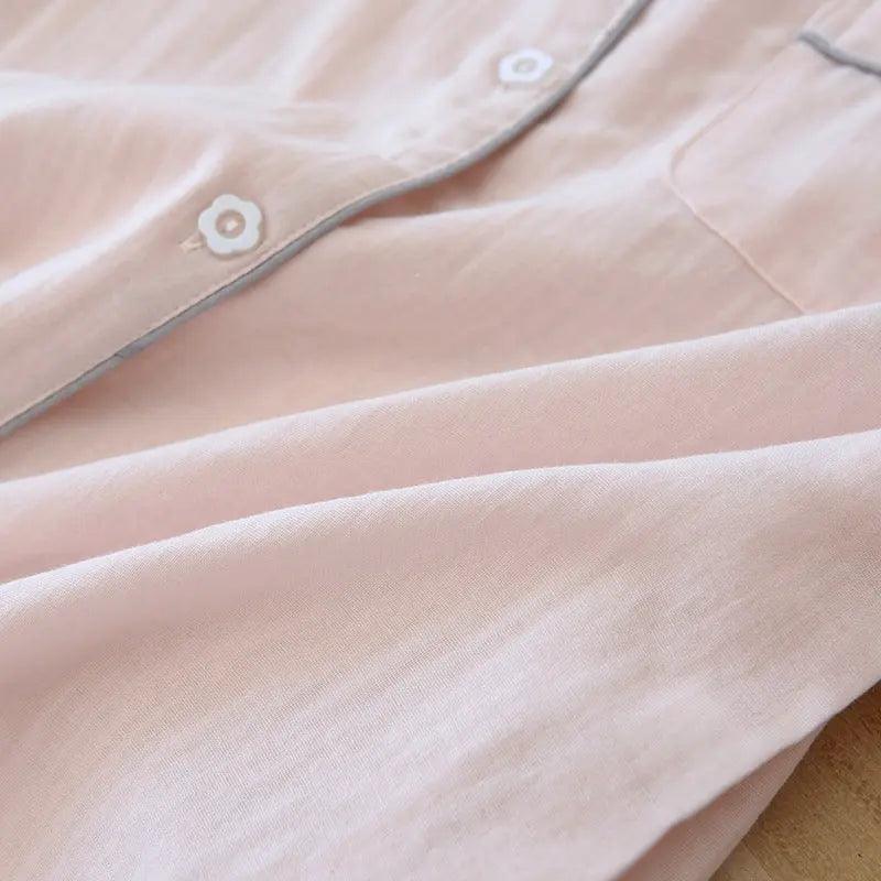 Pyjama trois pièces en gaze de coton pour femmes - EX-STOCK Canada