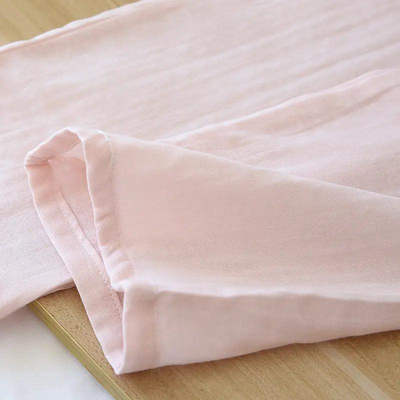 Pyjama trois pièces en gaze de coton pour femmes - EX-STOCK Canada