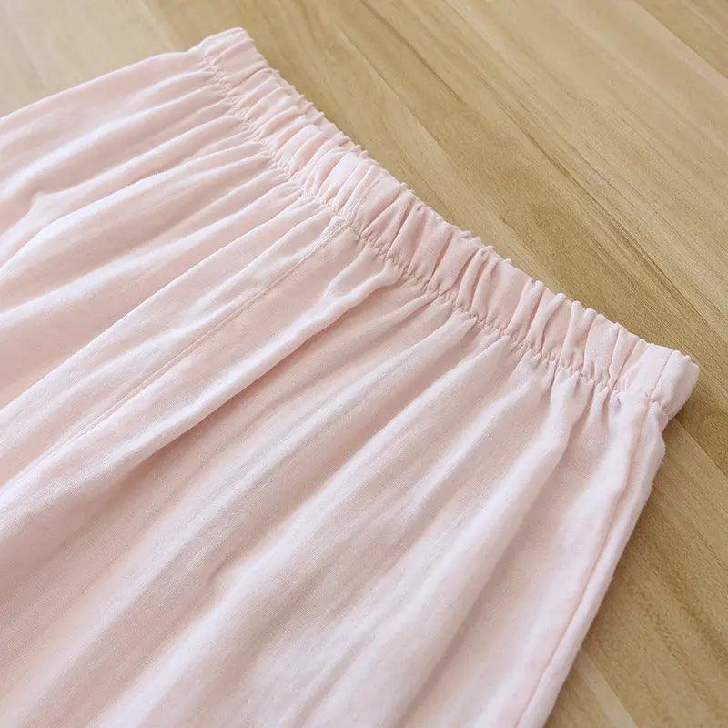 Pyjama trois pièces en gaze de coton pour femmes - EX-STOCK Canada