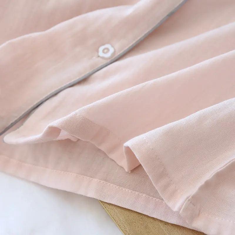 Pyjama trois pièces en gaze de coton pour femmes - EX-STOCK Canada