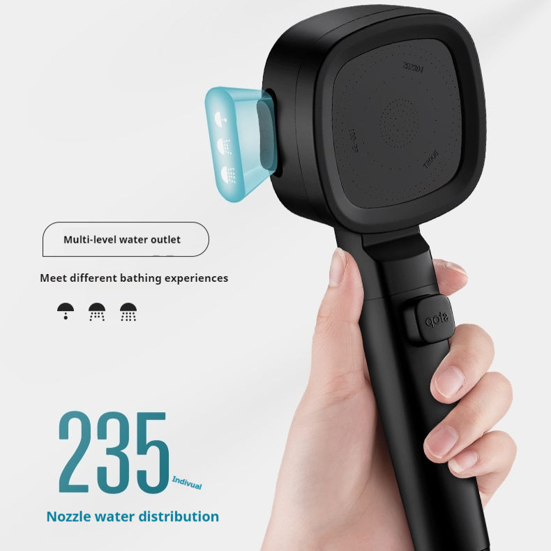 Three-speed Filter Supercharged Square Shower Head Handheld Nozzle EX-STOCK Canada