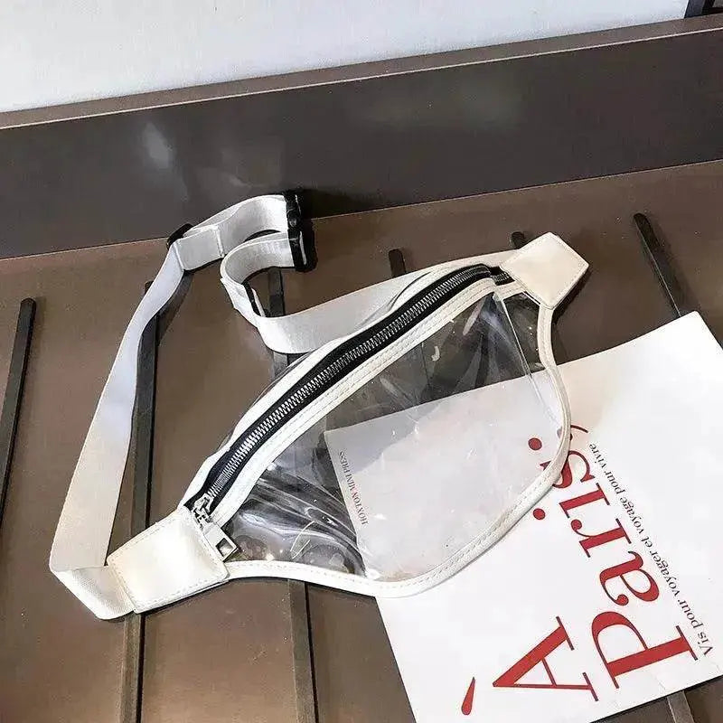 Transparent PVC Zipper Female Ladie Girls Waist Banana Bags Waistband Woman - EX-STOCK Canada