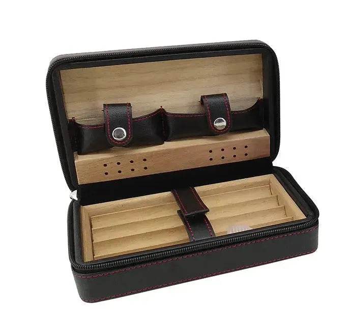 Humidificateur de cigares de voyage - Meilleure boîte humidificateur de cigares en cuir portable pour le voyage - EX-STOCK Canada