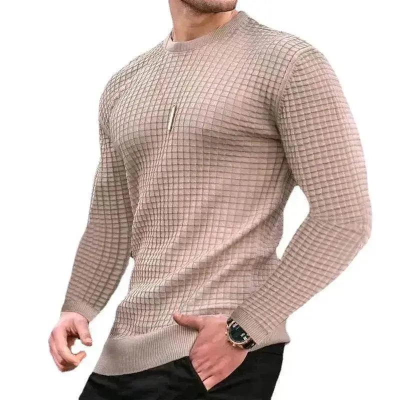Pull tendance à col rond, tricoté ample, manches longues en coton - EX-STOCK Canada