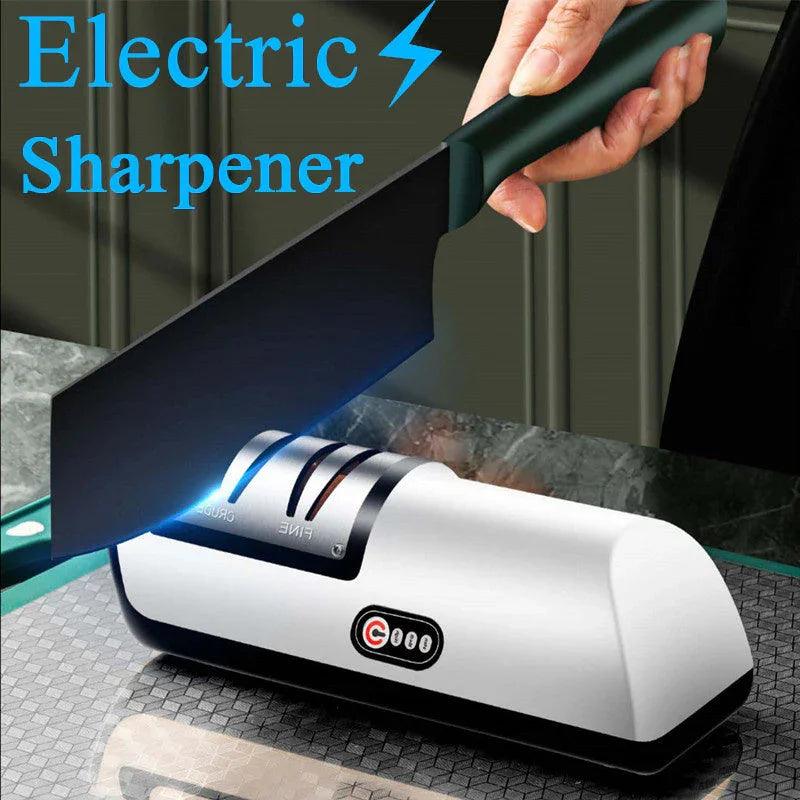 مبَرِّد سكاكين كهربائي قابل للشحن عبر USB أداة مطبخ تلقائية قابلة للتعديل لشحذ السكاكين والمقصات والطاحونة بسرعةEX-STOCK Canada