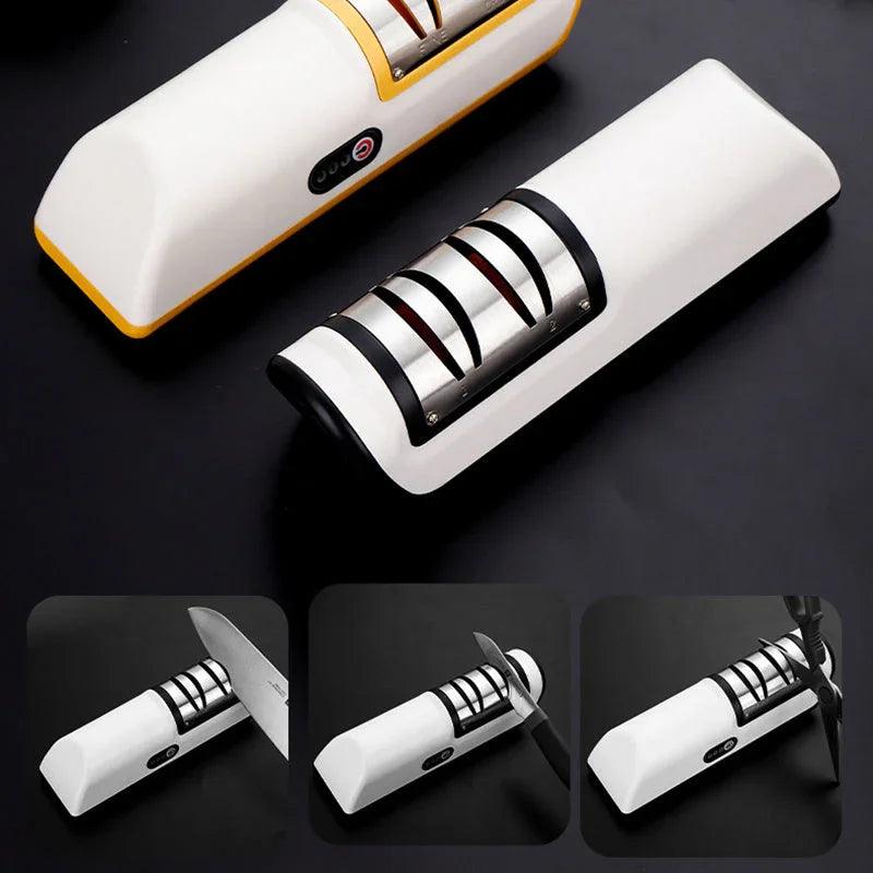 USB Rechargeable Electric Knife Sharpener Automatic Adjustable Kitchen Tool For Fast Sharpening Knives Scissors And Grinders Gadgets EX-STOCK Canada