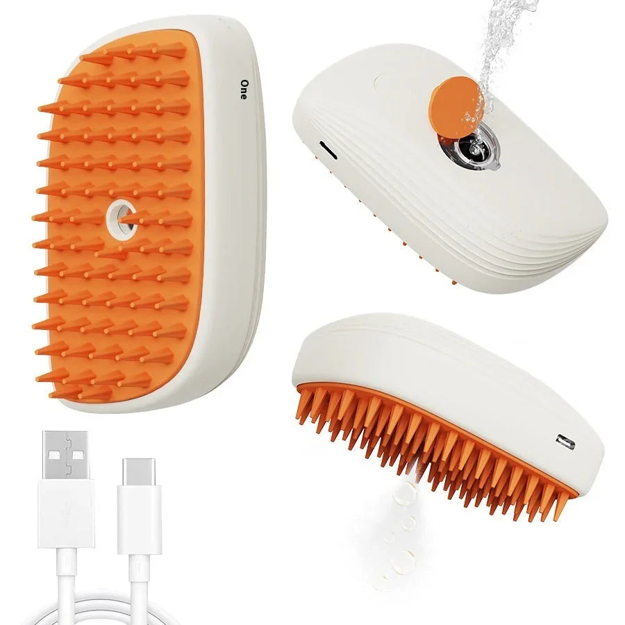 USB Rechargeable Pets Steam Brush Spray Massage Comb Pet Grooming Tools Cat Steam Comb Pet Products EX-STOCK Canada