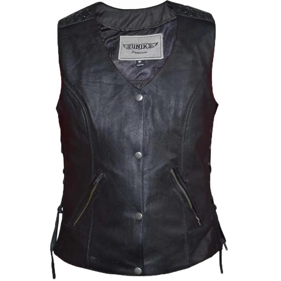 Unik International Women's Eyelet Laced 2 Pocket Vest EX-STOCK Canada