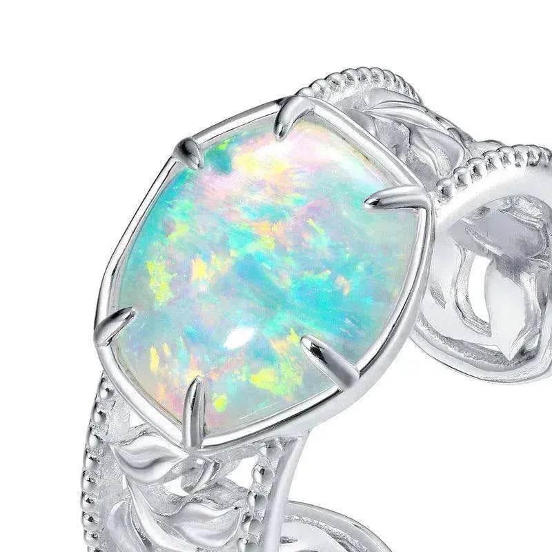 Unique and Simple Geometric Opal S925 Sterling Silver Ring - EX-STOCK Canada
