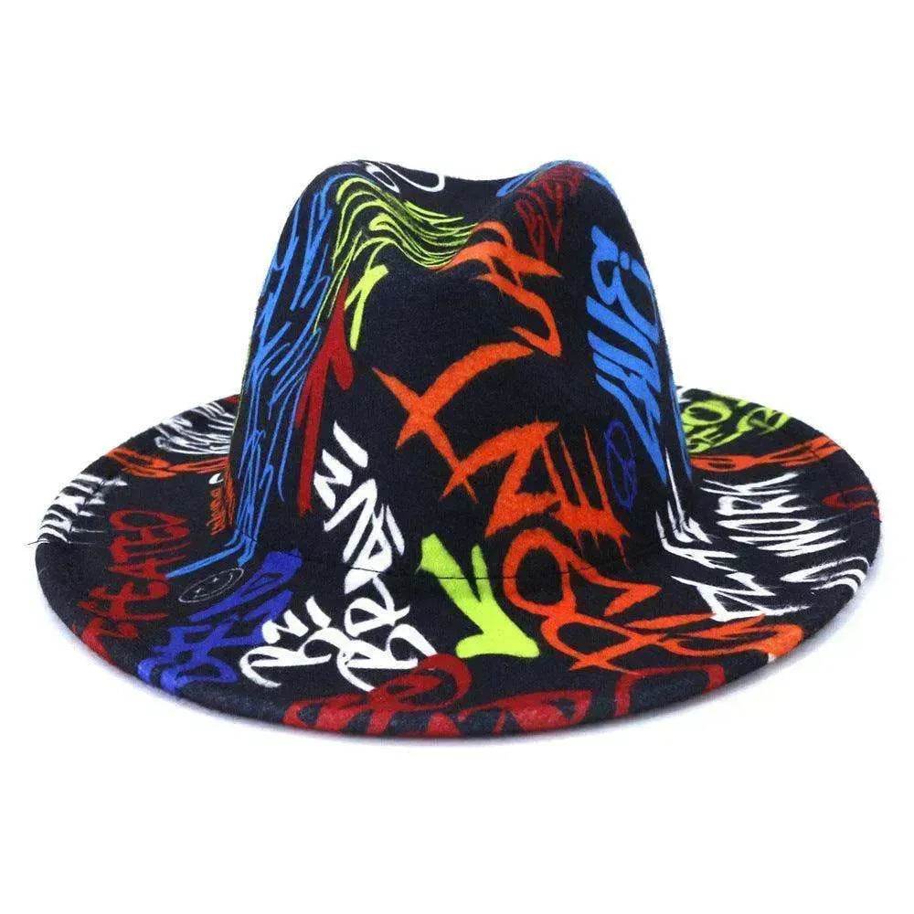 Unisex Graffiti Big Brim Korean Style Fashion Hat - EX-STOCK Canada