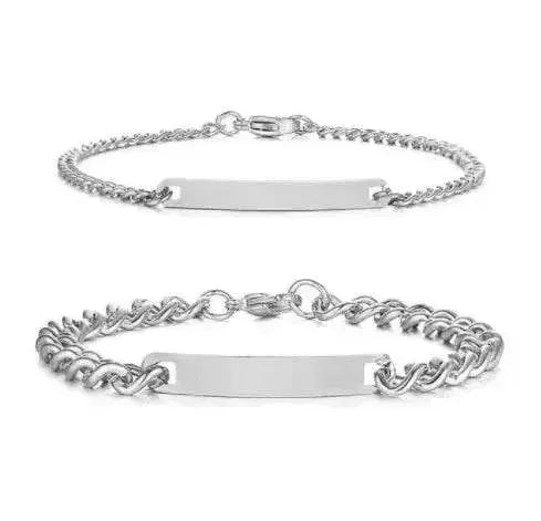 Unisex Titanium Steel Curved Plate Rose Gold Plated Bracelet - EX-STOCK Canada