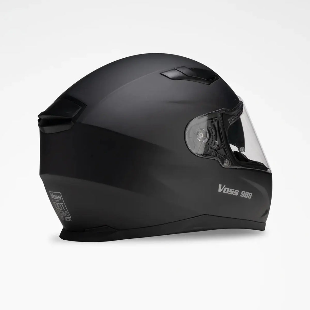 VOSS 988 MOTO-1 Helm in Matt SchwarzEX-STOCK Canada