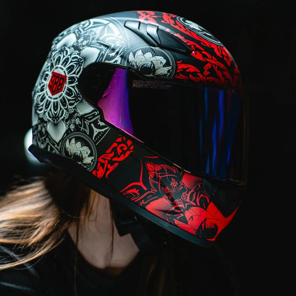 VOSS 988 Moto-1 Mandala Helmet EX-STOCK Canada