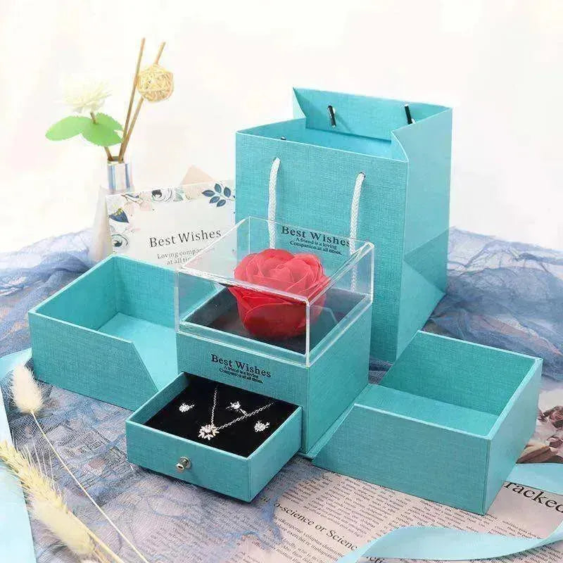 Coffret de bijoux avec rose pour la Saint-Valentin - EX-STOCK Canada