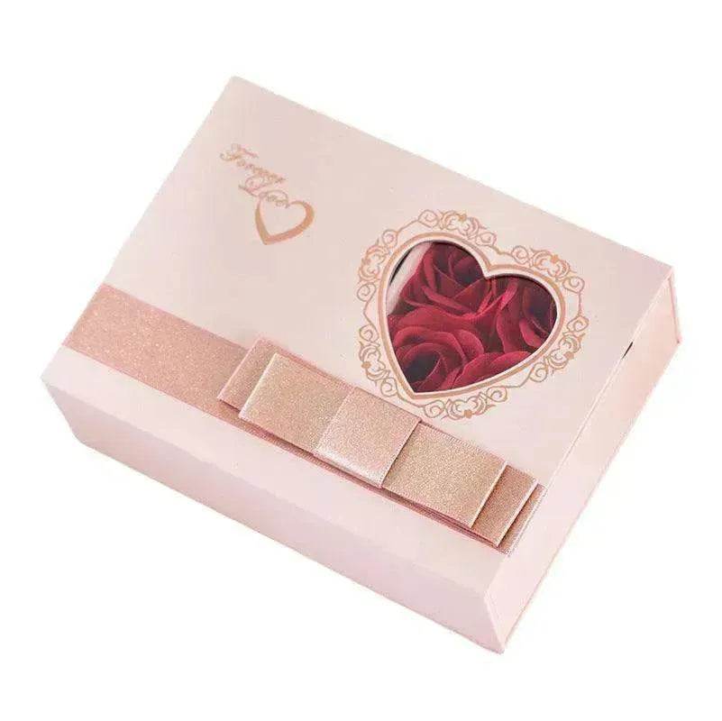 Valentine's Day Roses Love Jewelry Box Necklace Ring Ear Studs - EX-STOCK Canada