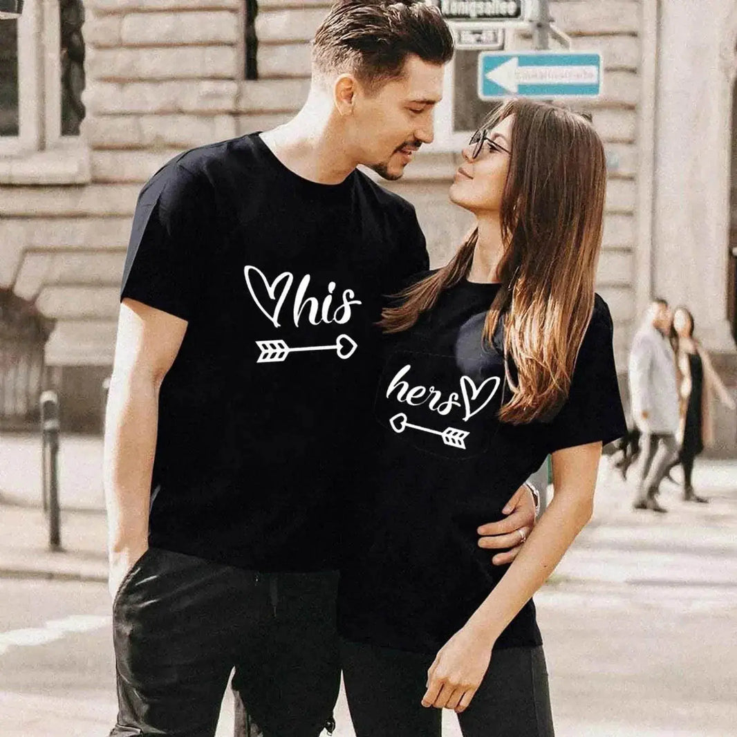 Valentine's Day T-shirt Couple Short Sleeve - EX-STOCK Canada