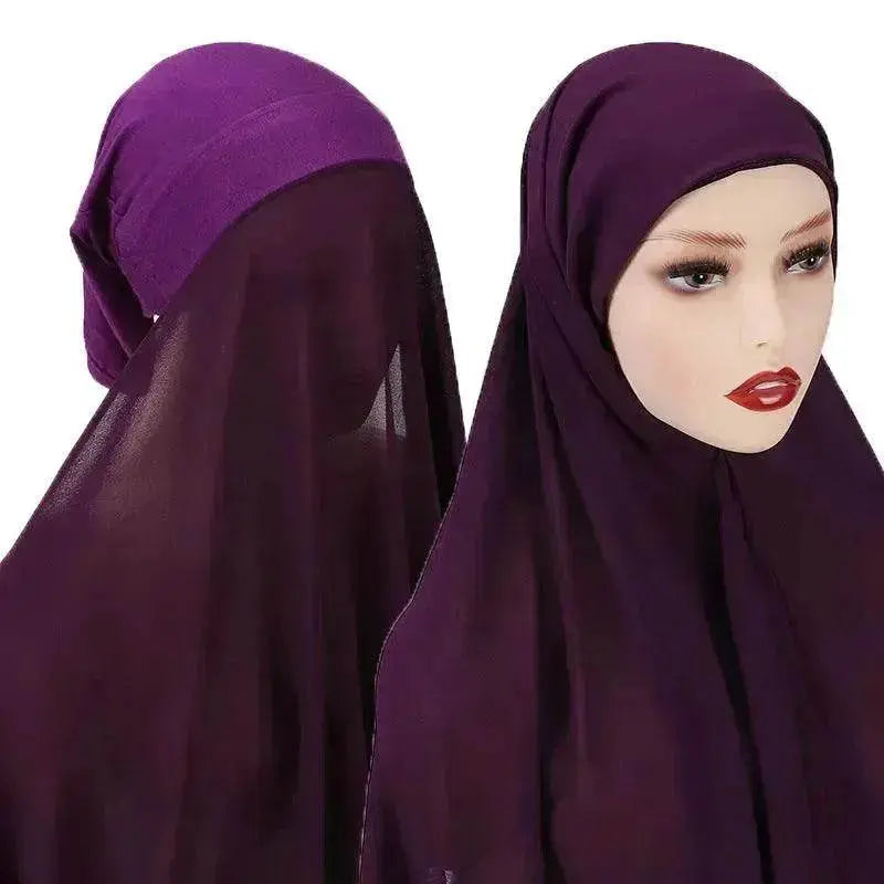 Veiled Arab Ladies Chiffon Turban Scarf Set - EX-STOCK Canada