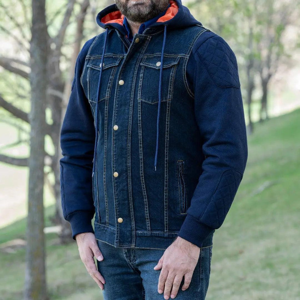 Versatile Denim Vest with Hoodie EX-STOCK Canada