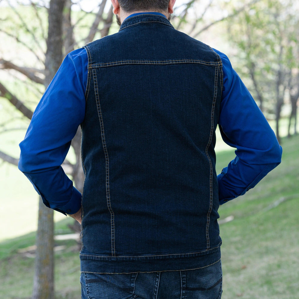 Versatile Denim Vest with Hoodie EX-STOCK Canada