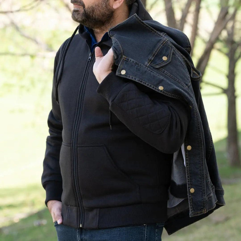 Versatile Denim Vest with Hoodie EX-STOCK Canada