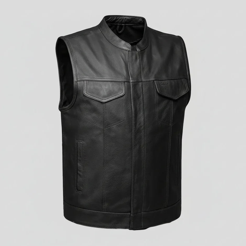 Open Road Men's Leather Club Vest