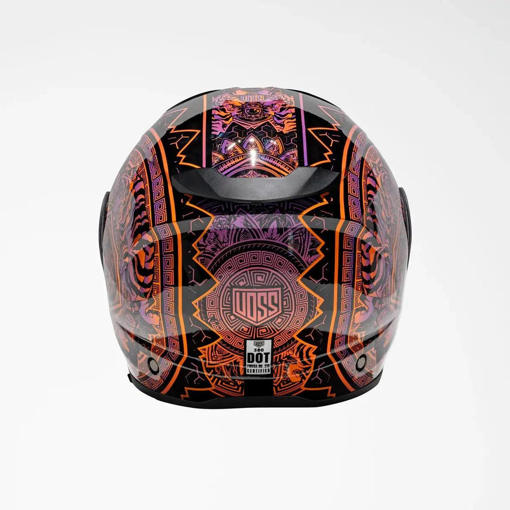 Voss 580 Conquest Gloss Neon Mandala Motorcycle Helmet EX-STOCK Canada