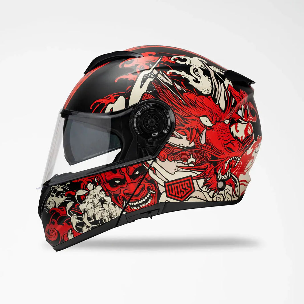 Casco Voss 580 Conquest Rojo Mate DragónEX-STOCK Canada