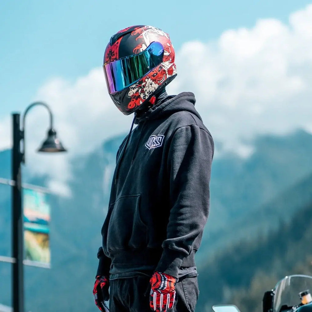 Casco Voss 580 Conquest Rojo Mate DragónEX-STOCK Canada