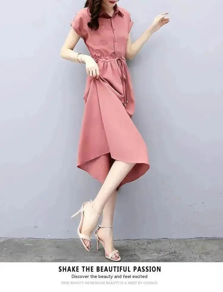 Waist-tight Slimming Elegant Casual Long Dress - EX-STOCK Canada