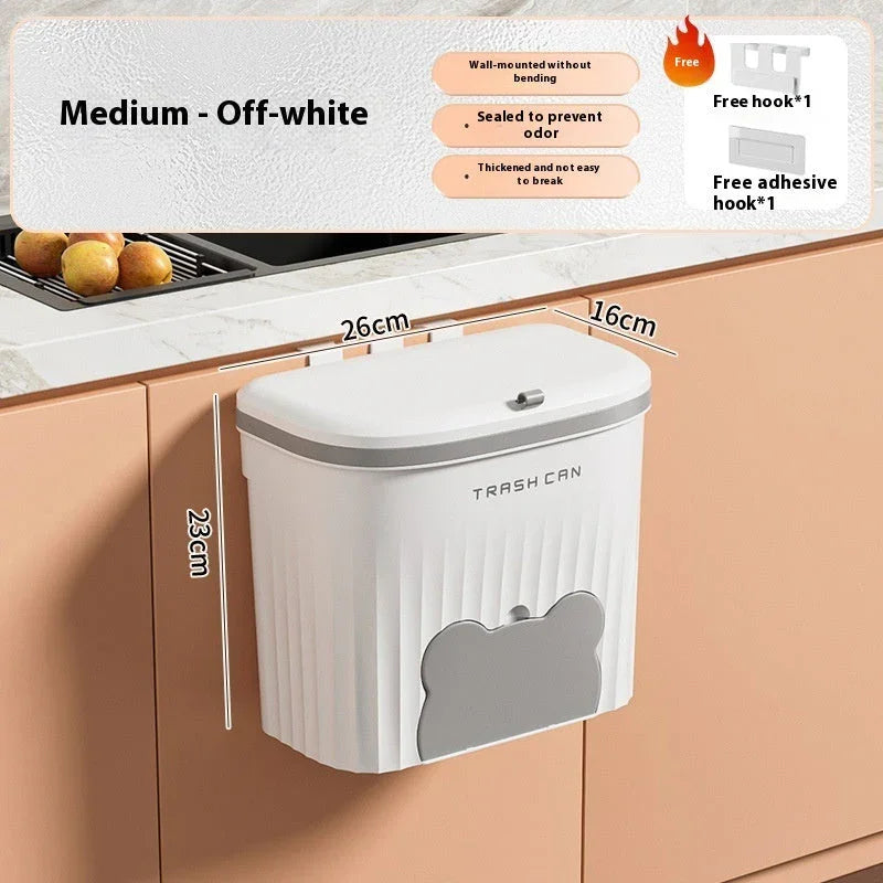 Seau de stockage des déchets de cuisine et toilettes domestiques monté au mur avec couvercleEX-STOCK Canada