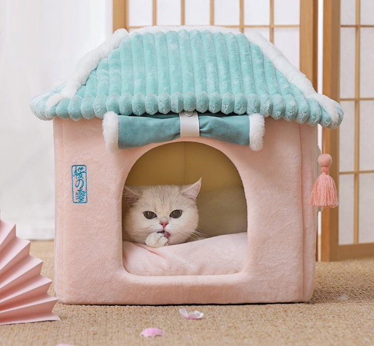 Cat House Removable And Washable Cat Bed Pet Supplies Enclosed Cat House Villa EX-STOCK Canada