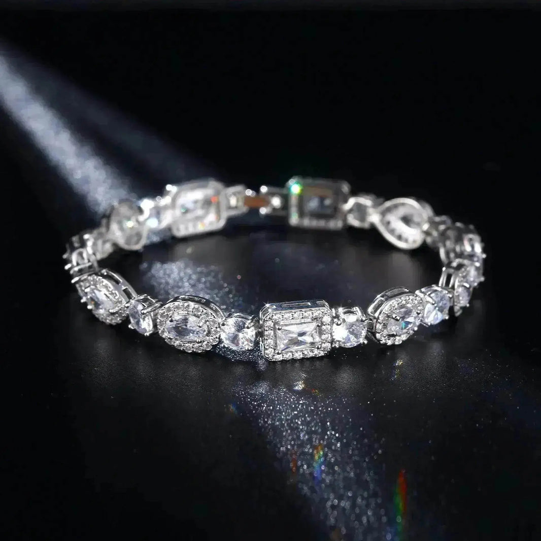 Bracelet en zircon en forme d'œil de cheval à goutte d'eau multi-formes - EX-STOCK Canada