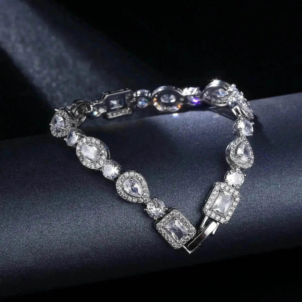 Bracelet en zircon en forme d'œil de cheval à goutte d'eau multi-formes - EX-STOCK Canada