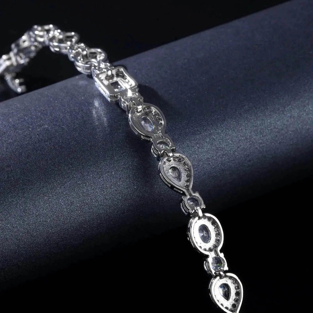 Bracelet en zircon en forme d'œil de cheval à goutte d'eau multi-formes - EX-STOCK Canada