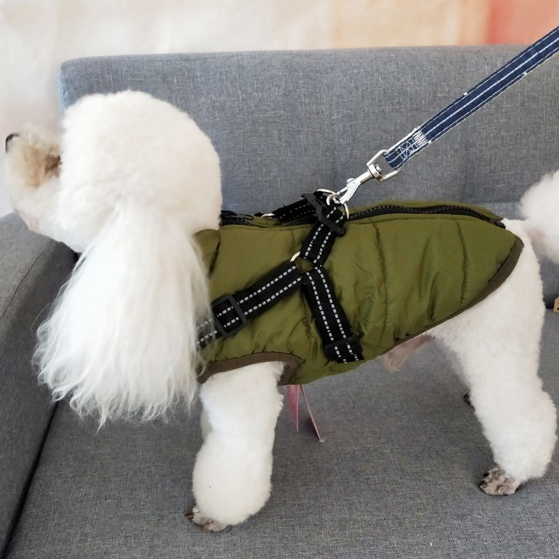 Waterproof Dog Clothes Winter Dog Coat With Harness Warm Pet Clothing Big Dog Jacket Chihuahua Labrador Coat Costume EX-STOCK Canada