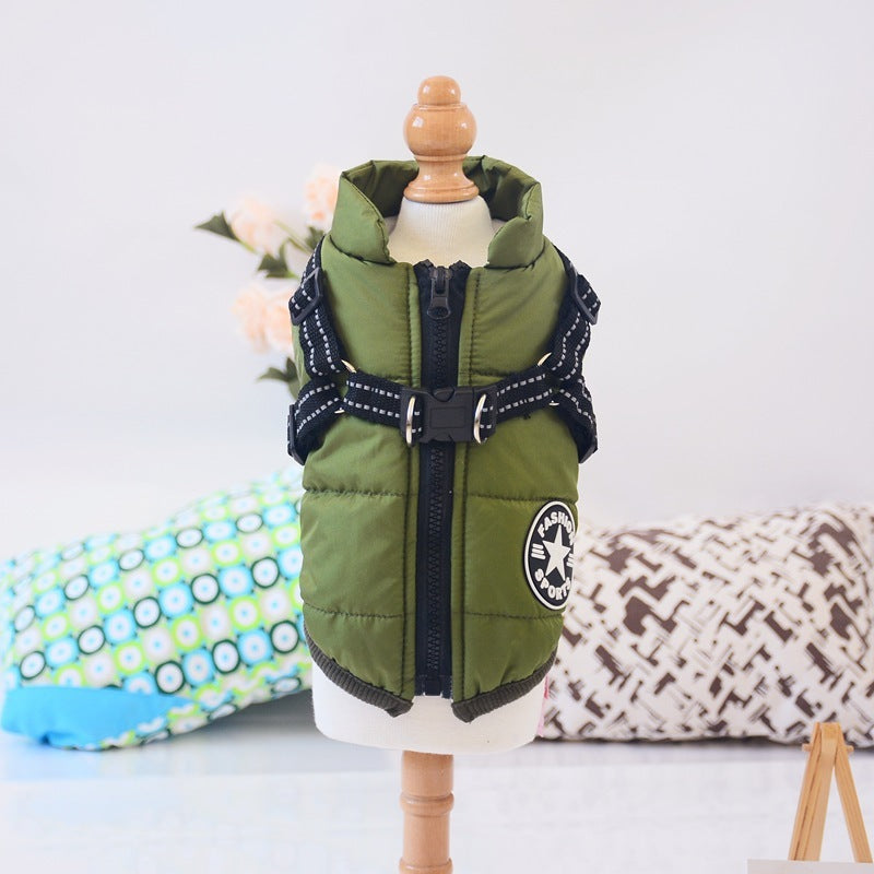 Waterproof Dog Clothes Winter Dog Coat With Harness Warm Pet Clothing Big Dog Jacket Chihuahua Labrador Coat Costume EX-STOCK Canada