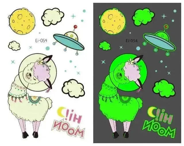 Waterproof kids aerospace luminous tattoo stickers - EX-STOCK Canada