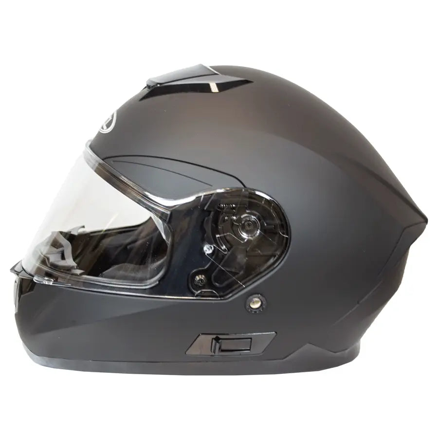 West Coast Leather Full Face Matte Black Helmet EX-STOCK Canada