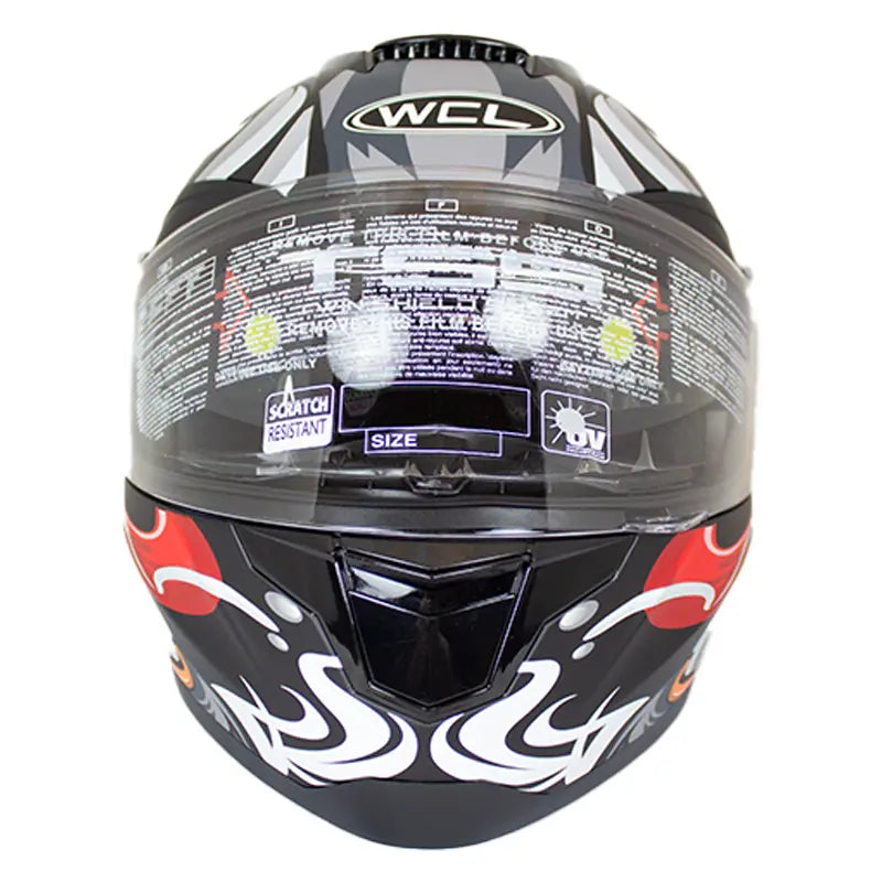 Casco de motociclista West Coast Leather Monster SkullEX-STOCK Canada